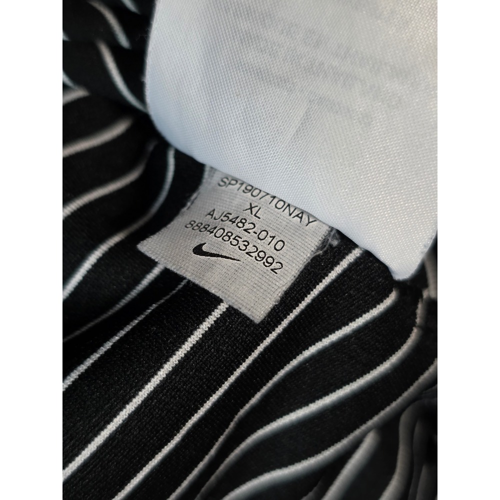 Nike Dri-FIT Golf Polo Shirt Mens XL Black White Striped AJ5482-010 Short Sleeve - Picture 7 of 7